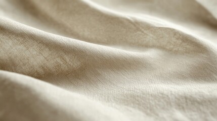 Beige Fabric Texture with Soft Drapes and Subtle Light