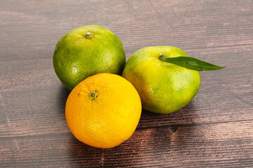 Fresh ripe sweet juicy mandarins