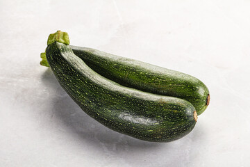 Raw young small green zucchini