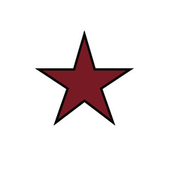 Obraz premium Red Star Icon