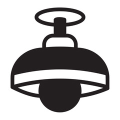 ceiling lamp glyph icon