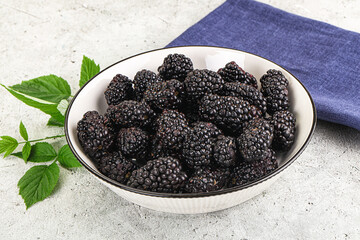 Natural organic sweet ripe blackberry