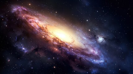 Fototapeta premium Majestic galaxy an aweinspiring cosmic wonderland
