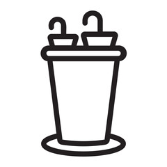umbrella stand line icon