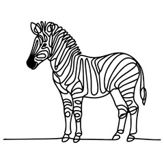 Zebra Line Art.
