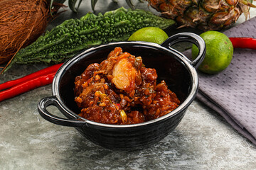 Asian cuisine - Chicken Manchurian with gravy