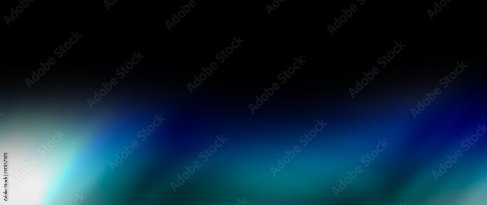 Poster Soft dark gradient with teal and blue glow. Abstract background with a black base.