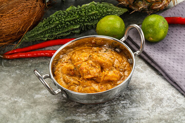 Indian prawn masala with spices