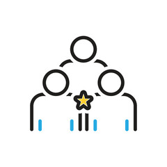 Multi color icon for  particular