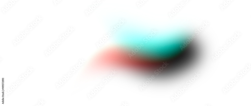 Poster abstract rgb blob with bright pink, red, and teal glow on transparent background. glitch distortion