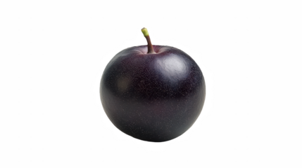 a single plum on a transparent background, PNG image, PNG file, Generative art.