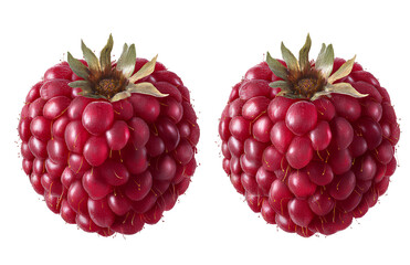  Oriental graphics, realistic, two raspberries on a transparent background png