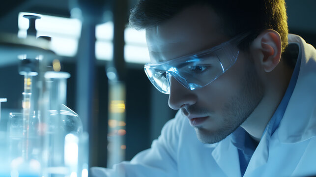Engineer programming a lithium mining robot in a lab environment. Featuring robotics programming