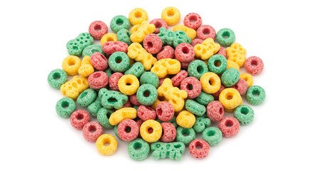 Colorful Kids Cereal: A Delightful Medley of Shapes and Hues