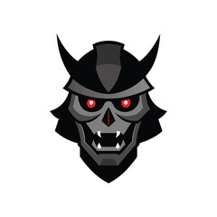 halloween skull with black wings