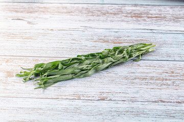 Fresh green estragon aroma stem
