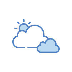 Cloudy Day Icon vector stock illustration