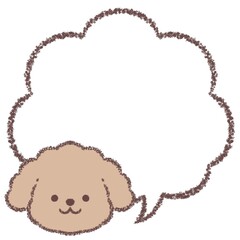 トイプードルと吹き出し