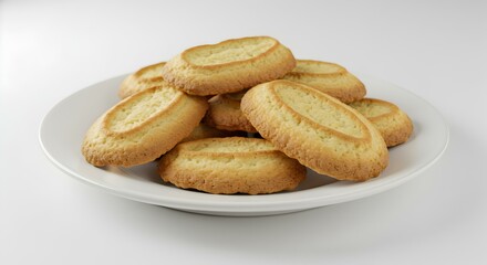 Torcettini cookie white background