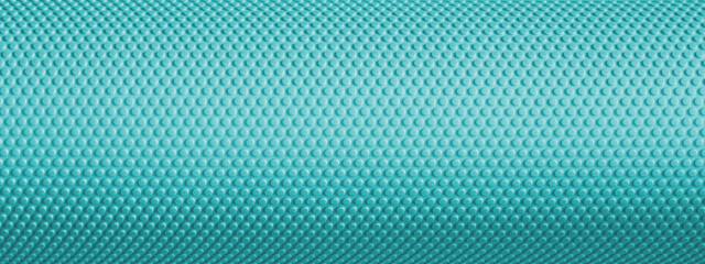 Foam roller surface creating textured wellness background, banner