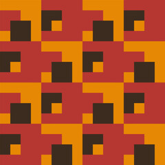 Abstract geometric seamless pattern. Minimalist geometrical ornament, puzzle design. Vector illustration.