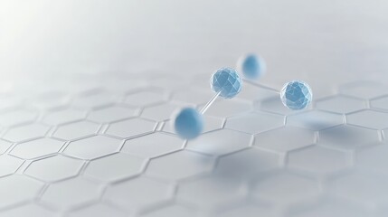 Minimalist white tech presentation background with hexagonal grid and blue nodes, modern corporate PowerPoint template