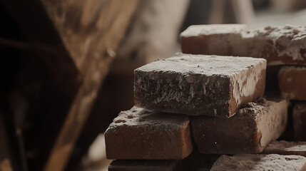 Mason laying bricks for a wall construction project. Featuring bricklaying and construction technique