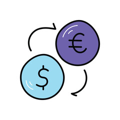 Money Transfer icon vector stock illustration