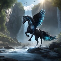 pegasus in the forest