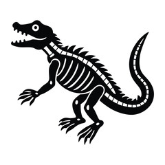 Fototapeta premium cool detailed design of a skeleton crocodile.