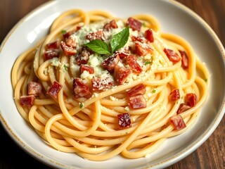 Italian Spaghetti with Fresh Tomatoes, Grated Cheese & Basil