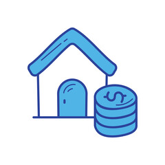 Obraz premium Finance Home icon vector stock illustration