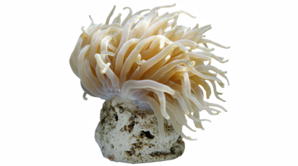 a picture of a sea anemone on a transparent background, PNG image, PNG file, Generative art.