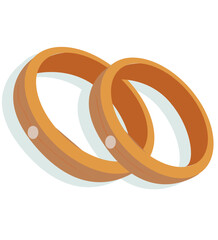 Wedding ring. vektor gold ring