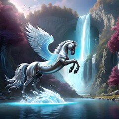 pegasus in the forest