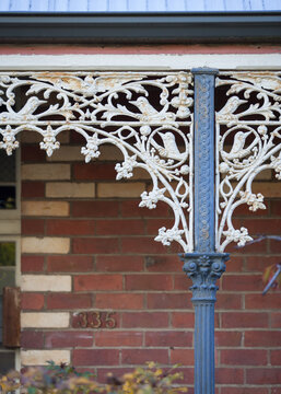 close up of lacework on a heritage home