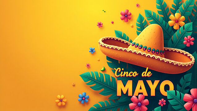 Compose an engaging Cinco de Mayo flyer visual that integrates modern design techniques and traditional festive colors to announce an inclusive celebration event. in  Photo Stock  Concept  and empty s