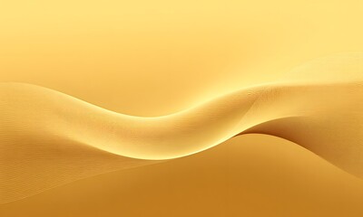 Golden wave of sand in desert.
