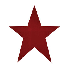 Red star silhouette on white background, symbol of significance