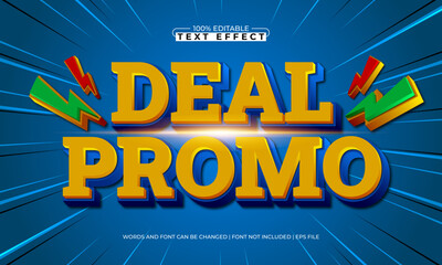 deal promo editable text effect with a offer and discount text style