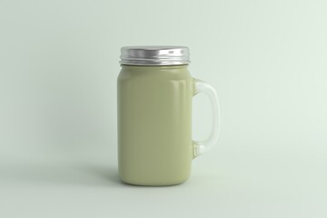 Mason Jar Drinking Mockup