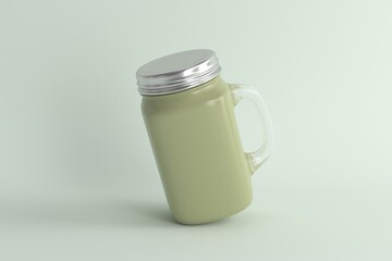 Mason Jar Drinking Mockup