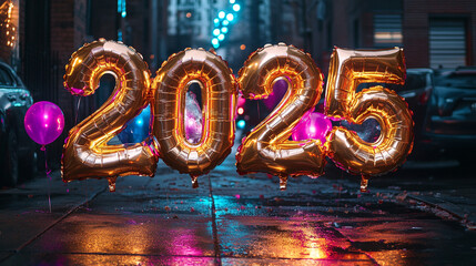 Disco Vibrant And 2025 Gold Balloons With Foil Balls