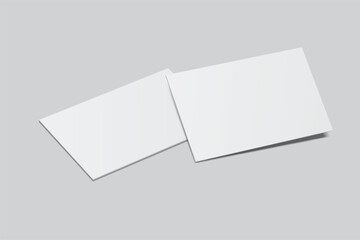 Vector Modern rectangle business card or credit card mockup. Realistic template design for presentation branding identity, corporate, advertising, personal, stationery, sticker, sheet, label, banner
