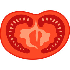 Tomato Slice Illustration