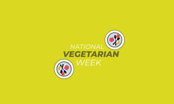 National Vegetarian Week. background, banner, card, poster, template. Vector illustration.