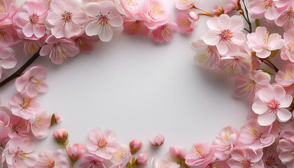 Obraz premium 八重桜のフレーム