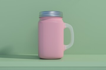 Mason Jar Drinking Mockup