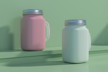 Mason Jar Drinking Mockup