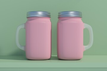 Mason Jar Drinking Mockup